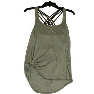 Lululemon Be Wild Tank Sz 2 Olive Green Camo Yoga